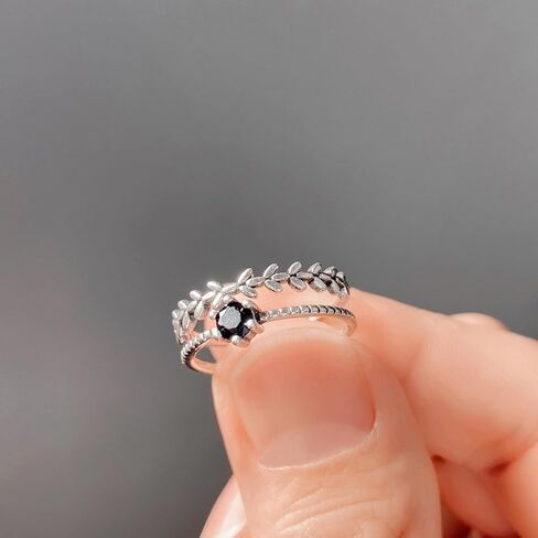 S925 STERLING SILVER SILVER RING OPN OPER RING-حلقة إبداعية للجنسين الحد الأدنى ، حلقة إصبع عصرية للرجال والنساء ، الحجم القابل للتعديل 4-8 in Saudi Arabia