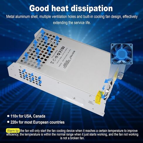 48V 12.5A 600W DC Switching Power Supply, Universal Regulated Switching AC110V/220V (SMPS),48 Volt Power Supply for LED Light Strip,Lighting Equipment, Camera Security System,Computer Project in Saudi Arabia