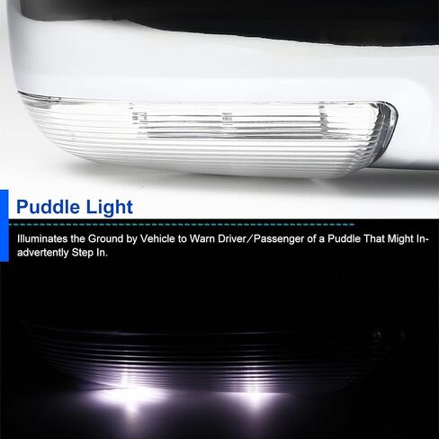 مواصفات توليف الإشارة LED LED طية الحرارة الكروم اليمنى على جانب الراكب مرآة متوافقة مع 2013-2019 دودج رام 1500 in Kuwait