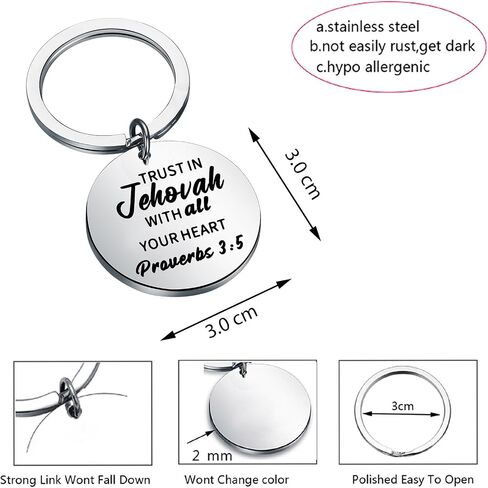 TGBJE Jehovah's Witness Keychain JW Pioneer Best Ever Gifts Christian Religious Gift Baptism Gift in Saudi Arabia
