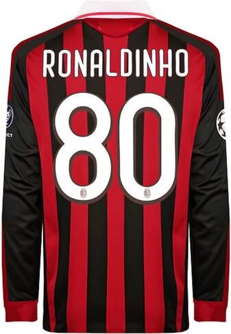 Ronaldinho Retro Long Sleeve Soccer Jersey for Men Fan Version in Saudi Arabia