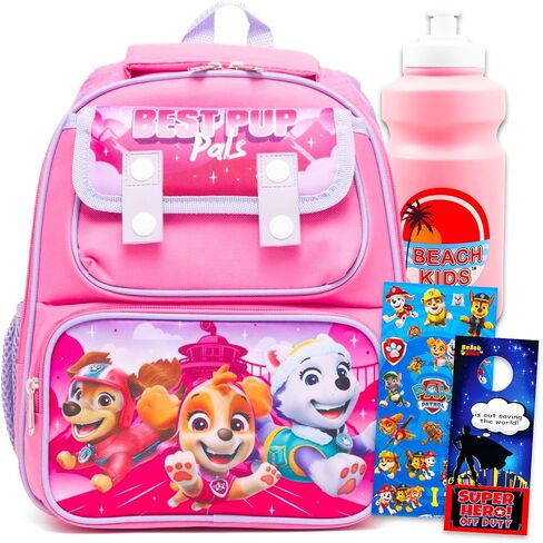 Paw Patrol Mini Backpack for Girls - Bundle with 12" Backpack Featuring Skye, Everest, Liberty Plus Water Bottle, Stickers, More | Paw Patrol Preschool Bag for Kids, Toddlers in Saudi Arabia