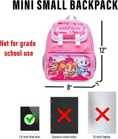 Paw Patrol Mini Backpack for Girls - Bundle with 12" Backpack Featuring Skye, Everest, Liberty Plus Water Bottle, Stickers, More | Paw Patrol Preschool Bag for Kids, Toddlers in Saudi Arabia