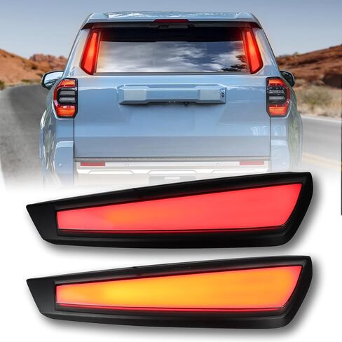 Smoked LED Rear Trunk Pillar Tail Light Column Replacement Compatible with Toyota 4Runner 2014-2023,Functuon as Brake Turn Signal Light Plug and Play in Kuwait
