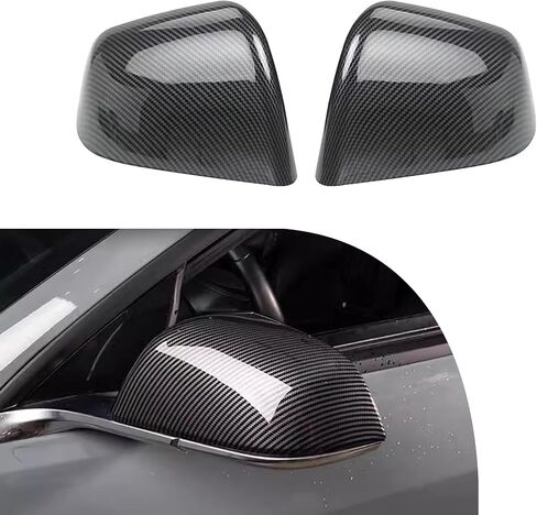 Rearview Mirror Guard Cover for 2020-2024 Tesla Model Y Side Mirror Cover External Accessories (Glossy Black, Model Y) in Saudi Arabia
