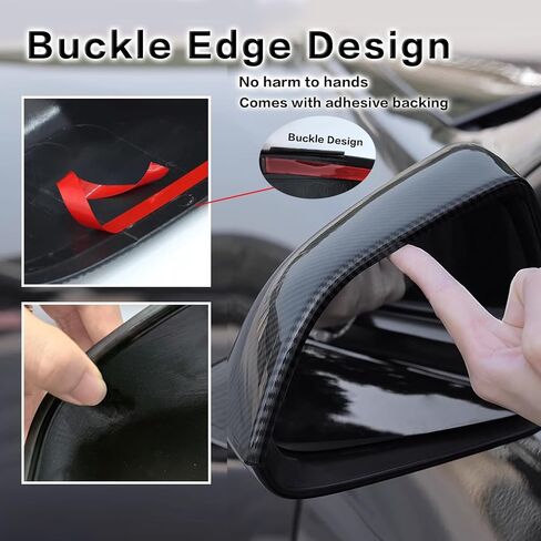 Rearview Mirror Guard Cover for 2020-2024 Tesla Model Y Side Mirror Cover External Accessories (Glossy Black, Model Y) in Saudi Arabia