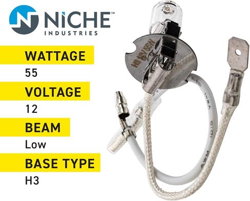 NICHE H3 Headlight Bulb for 1996-2009 Polaris Trail Blazer 250 Sport 400 Scrambler 500 4030056 2 Pack in Saudi Arabia