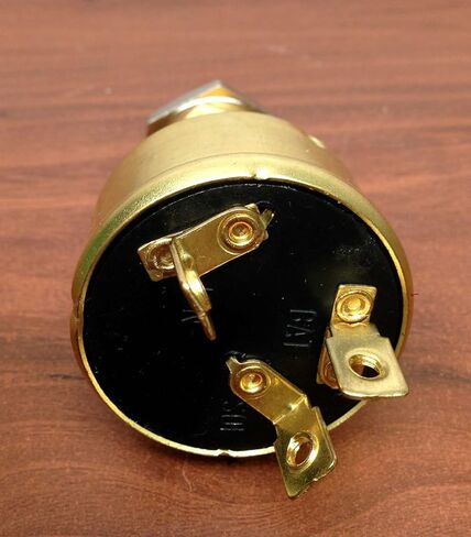 MARINE BRASS IGNITION STARTER SWITCH 3 TERMINALS 3 POSITIONS HEAVY DUTY OFF ON in Saudi Arabia