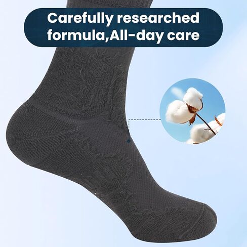 Compression Socks Men 5 Pairs, Cotton Athletic Crew Socks Cushioned Sports Running-Arch Support Work Socks Size 8-10 in Saudi Arabia