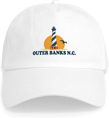 Cafepress Outer Banks NC Lighthouse Cap Cap القابلة للتعديل قبعة البيسبول in Kuwait