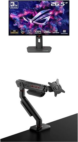 ASUS ROG SWIFT 32 "4K OLED Gaming Monitor (PG32UCDM) ROG ergo Monitor ARM (AAS01) in Kuwait