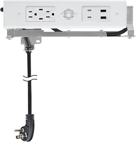 منفذ مزدوج لشفرة درج الإرساء داخل الدرج، إيقاف أمان متكامل، (2) 30 وات USB-C، (4) USB-A و(2) تيار متردد 15 أمبير، أسود in Saudi Arabia