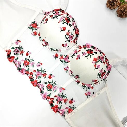Women Vintage Mesh Camisole Outer Wear Embroidery Flowers Colorful Short Cropped Tank Tops in Saudi Arabia