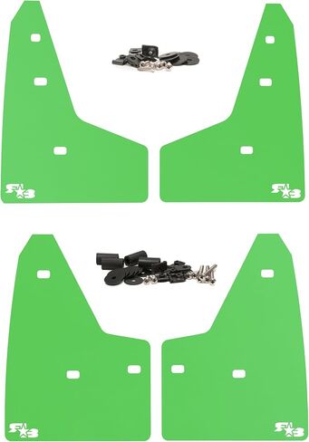 Rokblokz Mud Dail for 2016-2018 Ford Focus RS - مجموعة من 4 ألوان متعددة متوفرة - حراس الطين مقطوعون وملاءمة - يشمل جميع أجهزة التثبيت (الأزرق الفاتح مع شعار أسود) in Kuwait