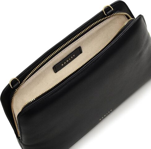 RADLEY London Elia Mews Women's Small Leather Ziptop Crossbody Bag, Black in Saudi Arabia