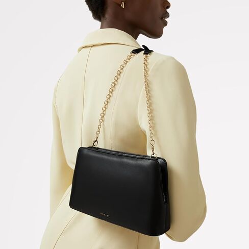 RADLEY London Elia Mews Women's Small Leather Ziptop Crossbody Bag, Black in Saudi Arabia