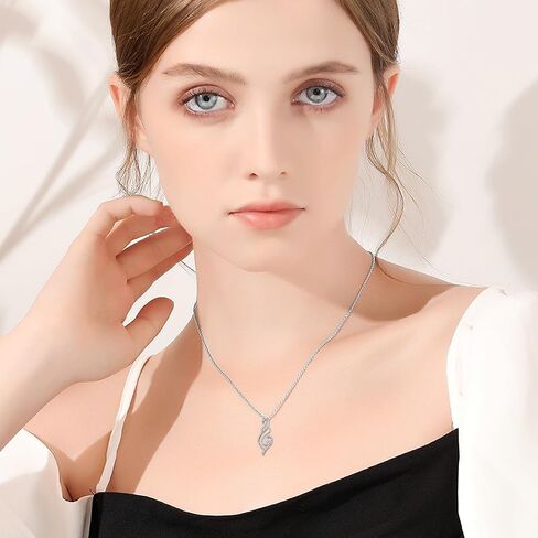 قلادة ZBA Natural Diamond Infinity للنساء ، 14K الذهب الأبيض المطلي بالولاية الفضية الفضية الماس الأبدية القلادة قلادة قلادة المجوهرات ، هدايا عيد ميلاد عيد الميلاد لأمي زوجتها (اللون in Kuwait
