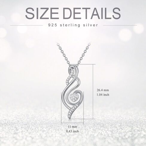 قلادة ZBA Natural Diamond Infinity للنساء ، 14K الذهب الأبيض المطلي بالولاية الفضية الفضية الماس الأبدية القلادة قلادة قلادة المجوهرات ، هدايا عيد ميلاد عيد الميلاد لأمي زوجتها (اللون in Kuwait