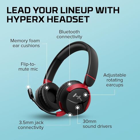 Hyperx - Cloud Mini Wired Headset للكمبيوتر الشخصي و PS5 و PS4 و Xbox Series X | S و Xbox One و Nintendo Switch و Chromebook و Mobile - Lavender in Kuwait
