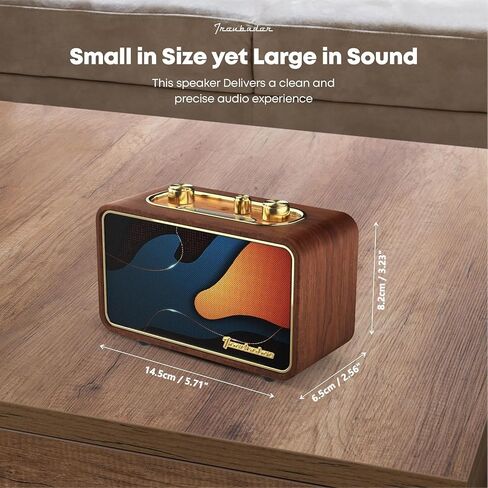 Retro Bluetooth Speaker with AM/FM Radio, Portable, Wireless in Kuwait