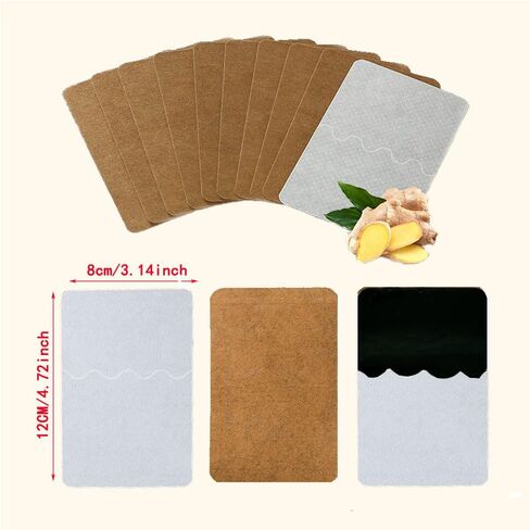 25 Count Ginger Self-Heating Patches | Long-Lasting Comfort for Back, Neck, Shoulders, Knees & Joints | 8-Hour Herbal Warming Pads (12x8cm) in Saudi Arabia