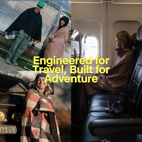 بطانية تخييم منتفخة في الهواء الطلق القابلة للتعبئة في الهواء الطلق - نسيج نايلون 20D ، خفيفة الوزن ، خالية من اليدين ، بطانية سهلة النظيف ، مثالية للماء للتخييم والمشي - in Kuwait