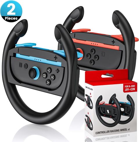 تبديل عجلات التوجيه المصممة لوحدات تحكم Switch 2 Joy-Con ، وعجلات السباق لماريو كارت 9/8 ديلوكس ، تحاكي تجربة السباق الواقعية ، وتبديل وحدة تحكم العجلة Joycon in Kuwait