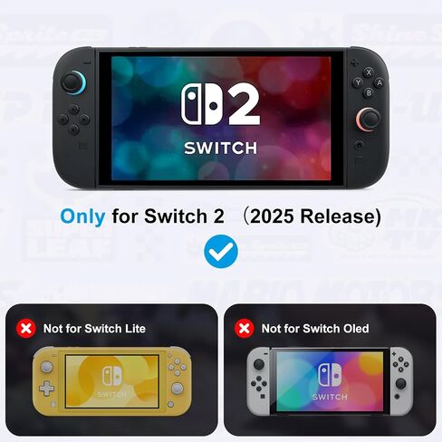 عجلات قيادة DLveer متوافقة مع وحدات تحكم Switch 2، عجلات سباق للألعاب، تحاكي تجربة سباق واقعية، ملحق عجلة القيادة متوافق مع وحدة تحكم Switch 2 Joycon in Kuwait
