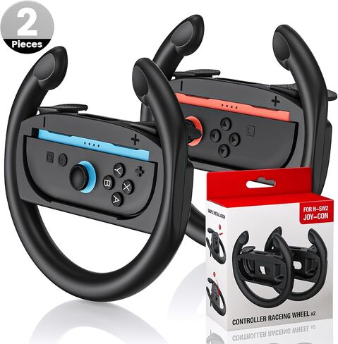 تبديل عجلات التوجيه المصممة لوحدات تحكم Switch 2 Joy-Con ، وعجلات السباق لماريو كارت 9/8 ديلوكس ، تحاكي تجربة السباق الواقعية ، وتبديل وحدة تحكم العجلة Joycon in Saudi Arabia