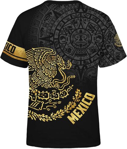 Mexico Shirt Short Sleeves Graphic Funny Tee Mexico Eagle Printed Mexican Crewneck Casual Tops in Saudi Arabia