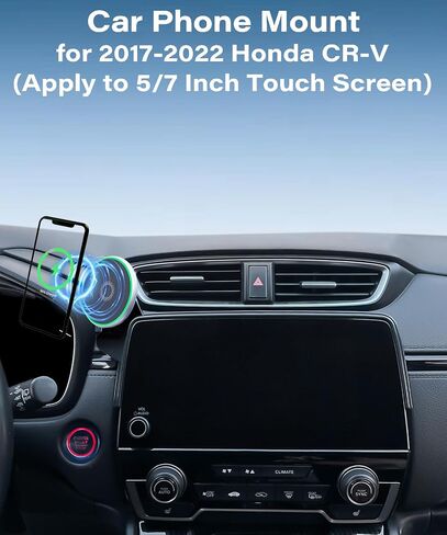 Car Phone Holder for Honda CR-V 2023 2024 2025 / HR-V 2023-2025 Accessories, Apply to 7/9 Inch Touch Screen,15W Fast Magnetic Charger Screen Fixed Clip Cell Phone Mount Hands-Free in Saudi Arabia