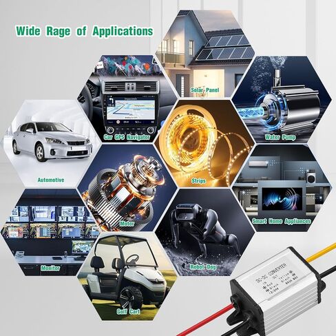 DC 12V/24V إلى 3.7 فولت محول الجهد DC 8-30V إلى 3.7V 3A 11.1W MAX IP67 MAX IP67 ANDROFTING MODULE CONTRALTER محول جهد الجهد للروبوتات ، المحرك ، السيارات ، إضاءة LED والمزيد in Kuwait