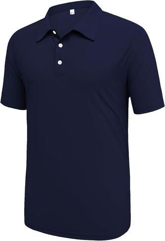 Men’s Polo Shirts Collar Short Sleeve Golf Shirt Quicky Dry Moisture Wicking Lightweight Polo T-Shirt in Saudi Arabia