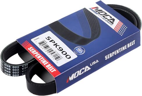 MOCA 5PK900 و 6PK1195 2 PCS EPDM Serpentine BLTS FITS 2002-2005 لـ HYUNDAI XG350 BASE سيدان 4-DOOR 3.5L ، 2002-2005 XG350 L ، 2002-2005 لـ KIA SEDONA EX 3.5L ، 2002-2005 LX 3.5L in Saudi Arabia