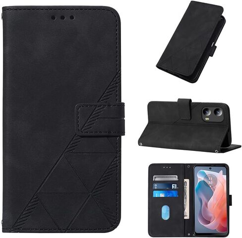 حالة Motorola G 5G 2025 ، حقيبة محفظة من جلود PU PU مع حامل بطاقات الائتمان Kickstand الإغلاق المغناطيسي المقاوم للصدمة في حالة حماية الورقة لـ Moto G 5G 2025 Red YBS in Kuwait