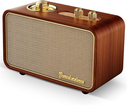 Retro Bluetooth Speaker Wood Vintage Bluetooth Speaker Small Wireless Old Fashion Style, AM/FM Tunning Dial,Electronics for Home, Perfect for Cafe,Restaurant,Vintage Store, Bedroom(Retro Wood) in Kuwait