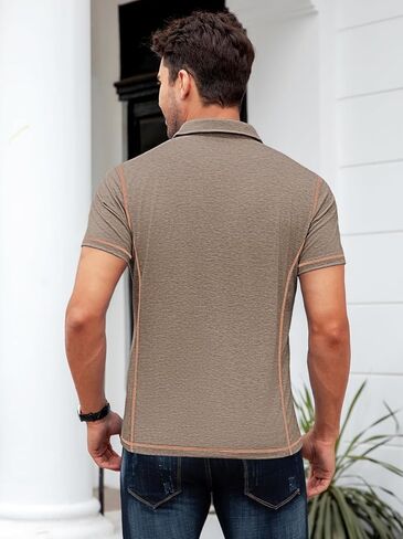 ZPB MEN MANY FASHION SHORT SLEEVE POLO قمصان رطوبة غير رسمية من القمصان الجولف التي تصطدم بالقمصان الصلبة مع الجيب in Saudi Arabia