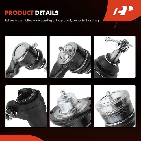 A-Premium Set of 10, Front Upper Lower Ball Joint Inner Outer Tie Rod End & Sleeve, Compatible with Chevrolet Blazer 1996-2005, S10 1996-2003 & GMC Jimmy 1996-2001, Sonoma & Isuzu Hombre, RWD in Saudi Arabia