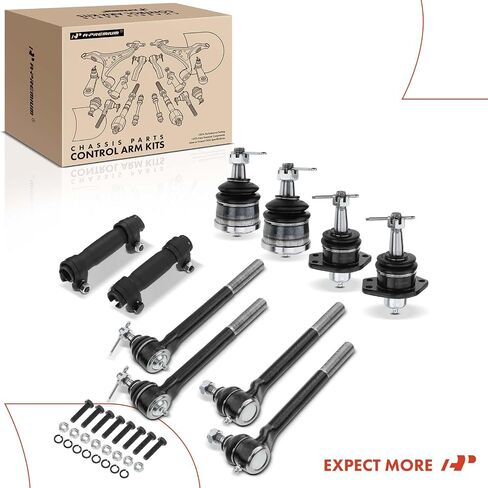 A-Premium Set of 10, Front Upper Lower Ball Joint Inner Outer Tie Rod End & Sleeve, Compatible with Chevrolet Blazer 1996-2005, S10 1996-2003 & GMC Jimmy 1996-2001, Sonoma & Isuzu Hombre, RWD in Saudi Arabia