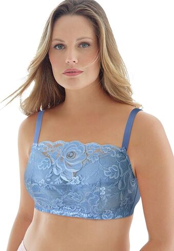 Comfort Choice Women's Plus Size Lace Wireless Cami Bra in Kuwait