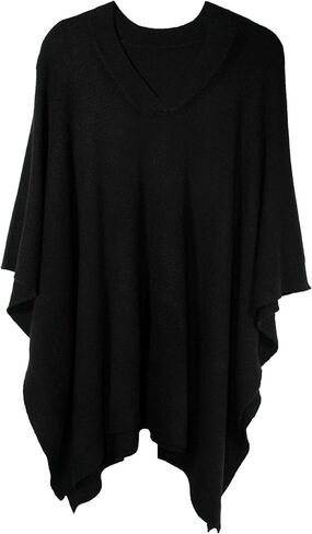 Modena Women's ExtraSoft Fine Knit Pullover Poncho. Sleeveless, Open Sides. V Neck Easy On and Off. in Saudi Arabia