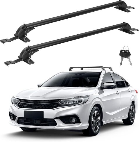 Universal Car Roof Rack, Heavy-Duty Aluminum Adjustable Roof Rack Cross Bars for Kayak, Bike, Luggage, Roof Rails with Theft Lock for Car, 42.91in-44.88in, 165lbs Load Capacity in Saudi Arabia