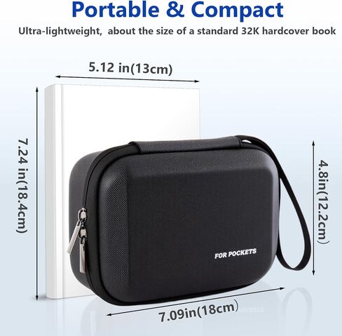 Jisoncase Pocket 3 حقيبة حمل ، حقيبة تخزين محمولة مقاومة للماء مع أحزمة الرسغ ، علبة سفر لـ DJI Osmo Pocket 3 Vlogging Camera (الأسود) in Kuwait