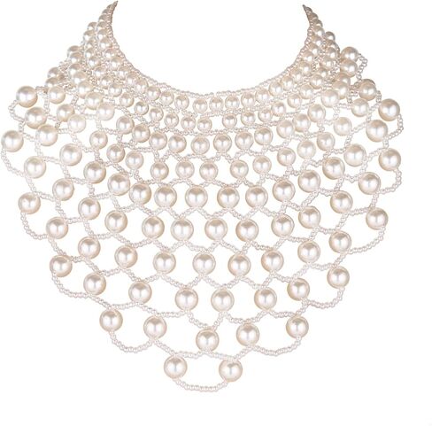 قلادة Hzman Pearl Choker للنساء مستديرة in Saudi Arabia