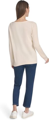 Nautica Women's Long Sleeve Cable Boatneck Sweater in Saudi Arabia