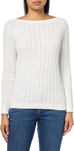 Nautica Women's Long Sleeve Cable Boatneck Sweater in Saudi Arabia