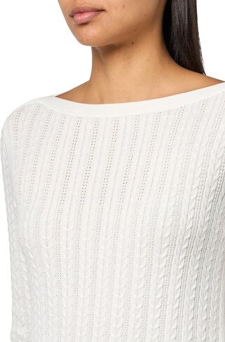 Nautica Women's Long Sleeve Cable Boatneck Sweater in Saudi Arabia
