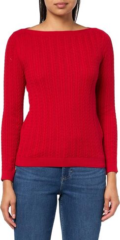 Nautica Women's Long Sleeve Cable Boatneck Sweater in Saudi Arabia