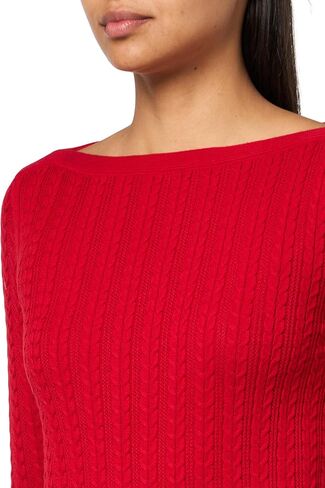 Nautica Women's Long Sleeve Cable Boatneck Sweater in Saudi Arabia