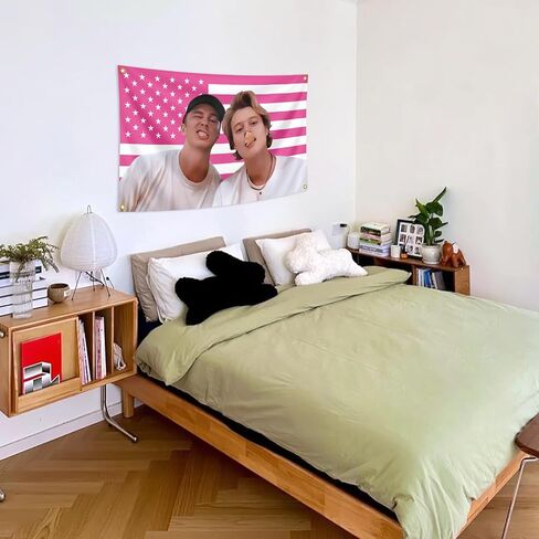 درو و JJ Pink 3x5ft العلم الداخلي/الخارجي ملصق الجدار الزخرفي معلق in Saudi Arabia